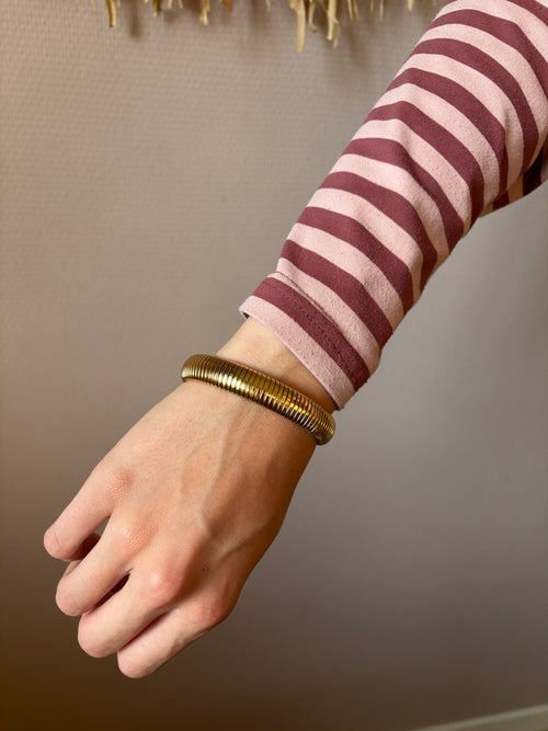 Bold Bangle gouden stainless steel statement armband