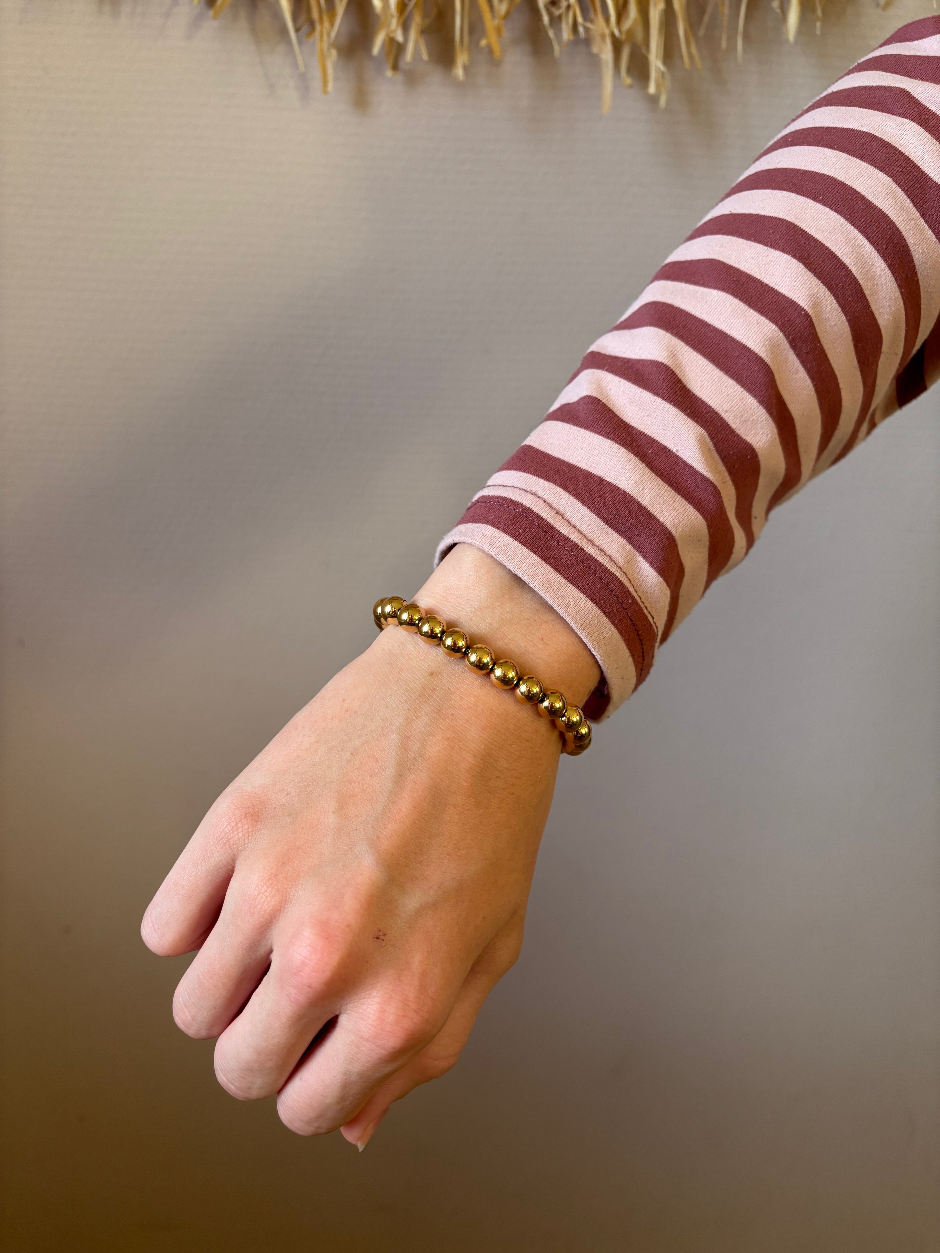 Gold Bead Bracelet gouden stainless steel kralenarmband