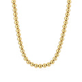 Gold Bead Necklace gouden stainless steel kralenketting met 8 mm kralen