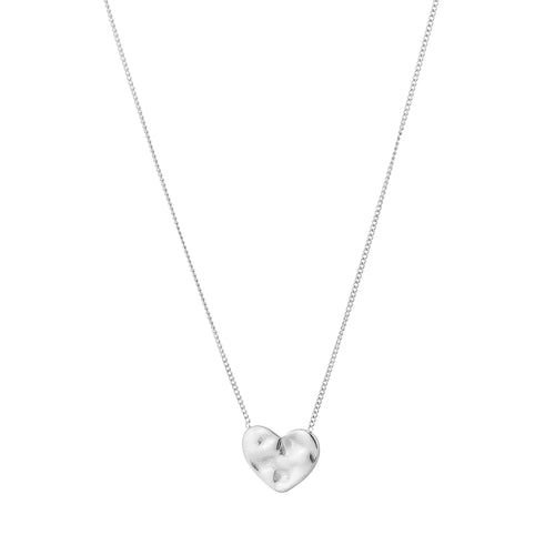 Amour Necklace zilveren stainless steel ketting met hartdetail
